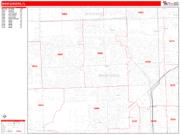 Miami Gardens Wall Map Zip Code Red Line Style 2022